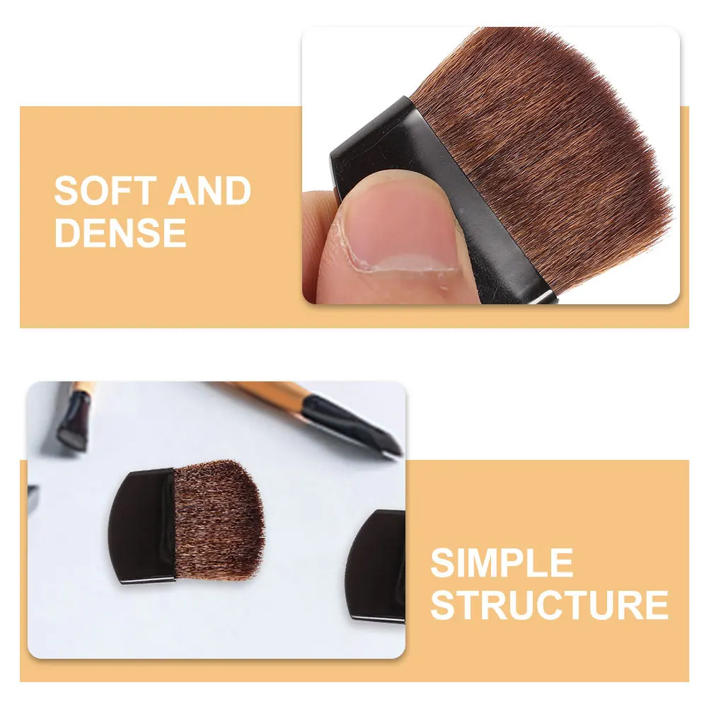 3 pçs mini pincel de maquiagem design compacto para blush em pó aplicação portátil pequena escova facial viagem maquiagem essencial