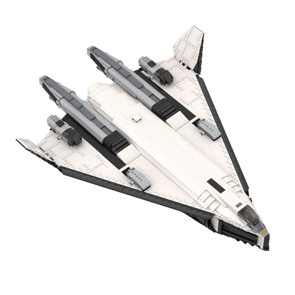 Gobricks MOC Valkyrie SSTO TAV 37B Class Shuttle Building Blocks Model Large Military Transport Aircraft Bricks Toys Kids Gifts