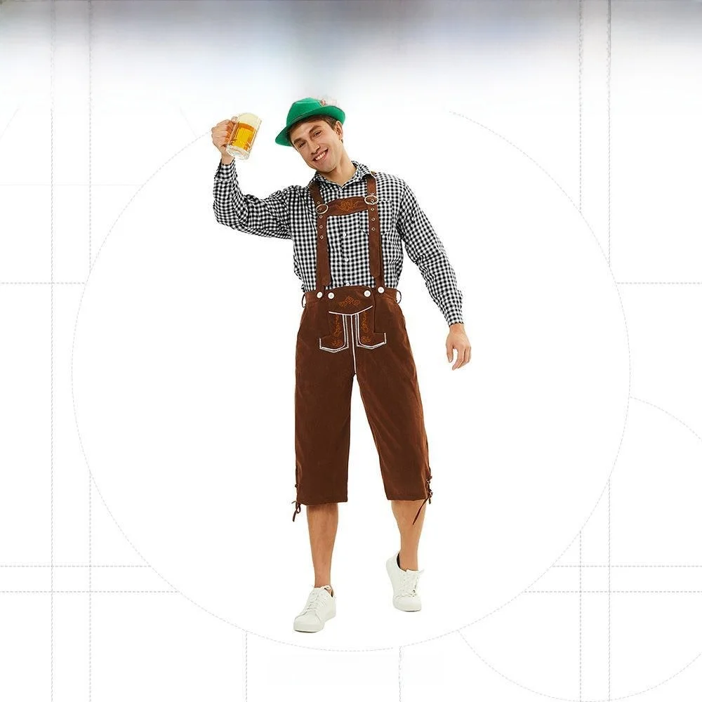 زي رجالي للهالوين، زي مهرجان البيرة، ملابس رقص من مادة البولي يوريثان، زي مناسب للحفلات والنوادي الليلية، مناسب لخريف 2025 #5