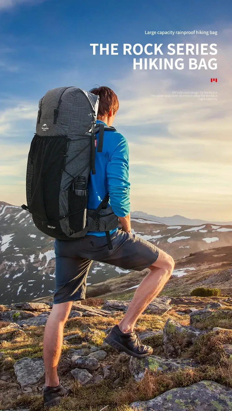 Naturehike 45L Camping Rucksack Große Kapazität Regendicht Reisetasche Ultraleicht Ergonomische Trekking Tasche Outdoor Wandern Rucksack – Detail 1