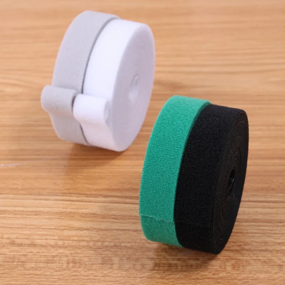 2m/Roll Nylon Cable Organizer USB Cable Winder Management Reusable Hook Loop Cable Strap Mouse Earphone Plant Fastening Ties