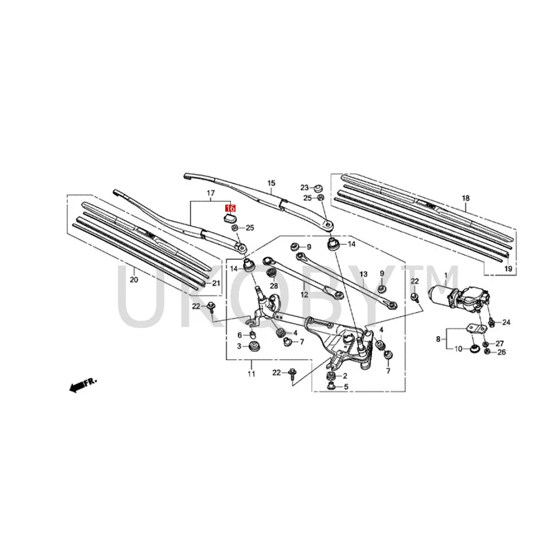 76602TL0G01 Suitable for Ho nd a Spire Wiper arm cover Wiper arm screw cover