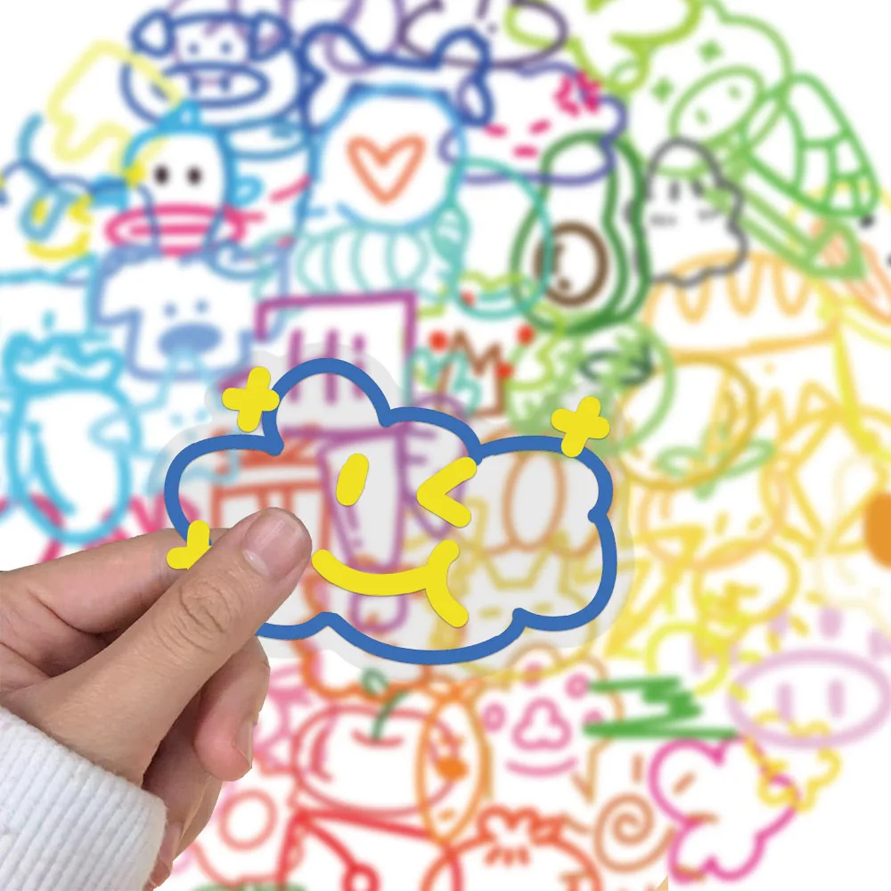 60PCS Creative Dopamine Small Element PET Transparent Material Sticker Label Diary Stationery Cup Aesthetic Stickers