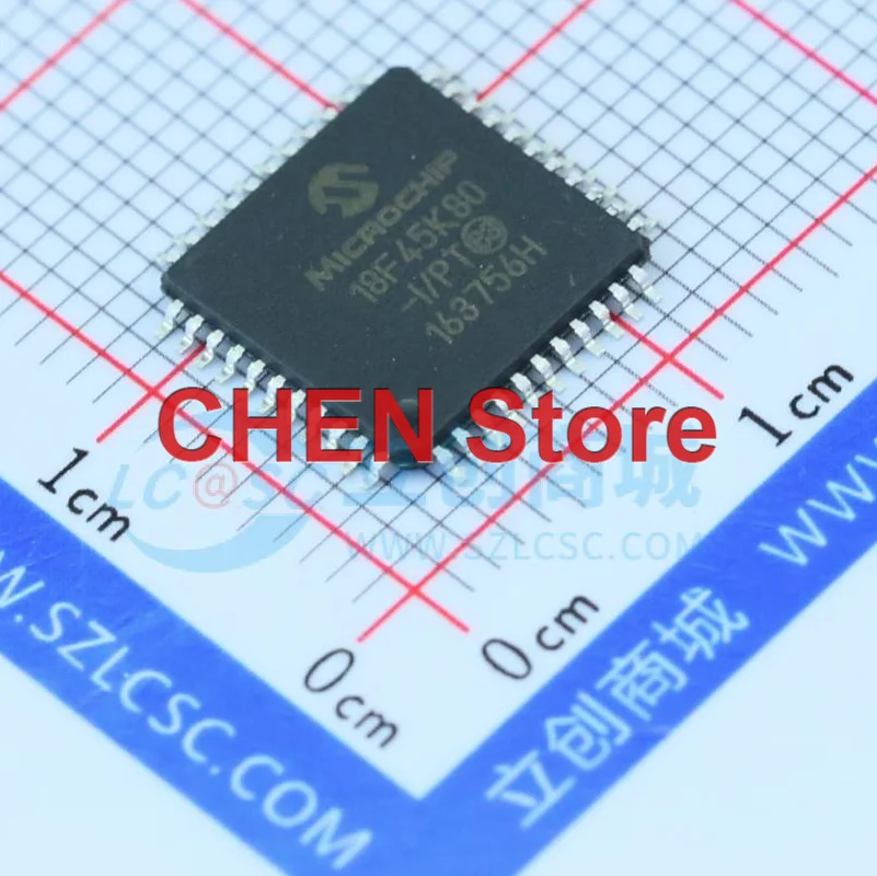 2PCS NEW PIC18F45K80-I/PT TQFP-44 Microcontroller chip Electronic Components In Stock BOM Integrated Circuit