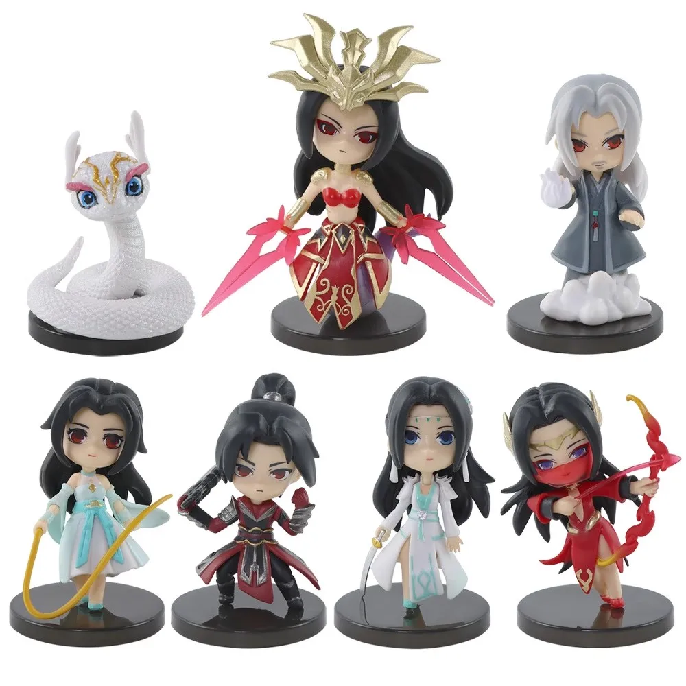 Chine populaire Anime combats Break sphère Mei Du Sha Yao Lao Xiao Yan Q Version poupée modèles à la mode Anime décorations cadeaux pour enfants