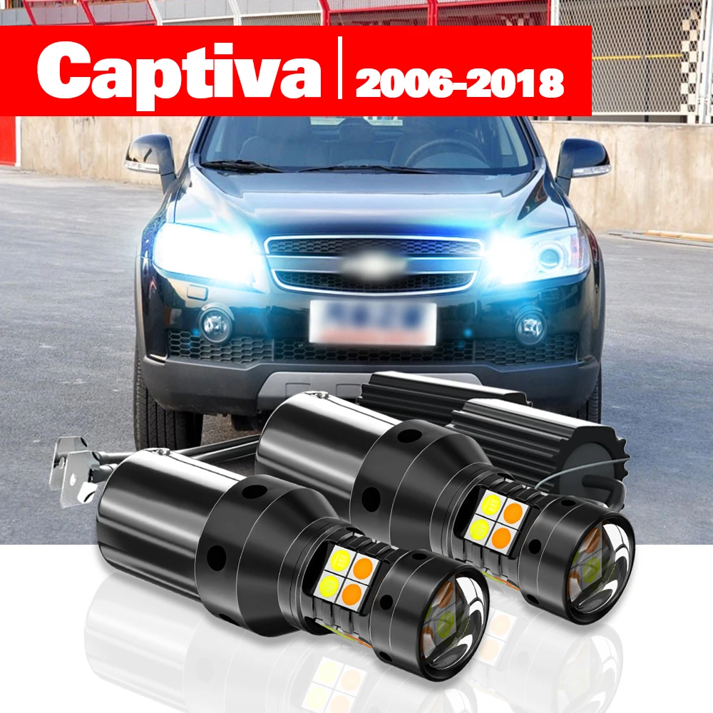 Für Chevrolet Captiva 2006-2018 2 Stück LED Dual-Mode Blinker + Tagfahrlicht DRL 2011 2012 2013 2014 2015 Zubehör