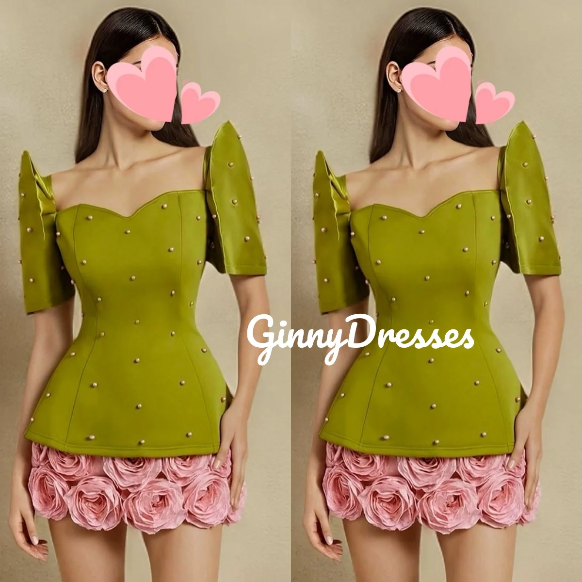 

Party Dresses Sheath Customize Evening Dress Sweetheart Floor-Length Ruffle Zipper Up Beadings Short Sleeves Birthday Dresses