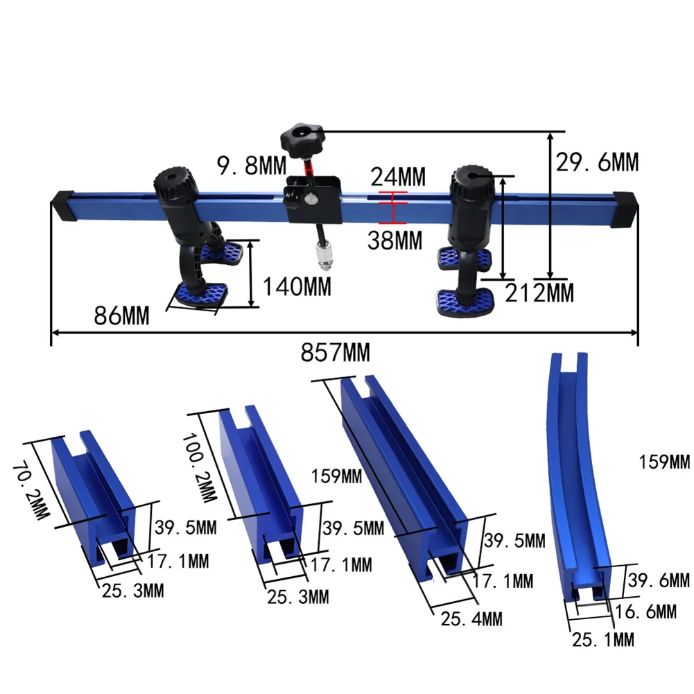 Car Dent Repairing Tool, Adjustable Sheet Metal Dent Remover, Paintless Dent Removal Repair Lifter, Automobile Accessory