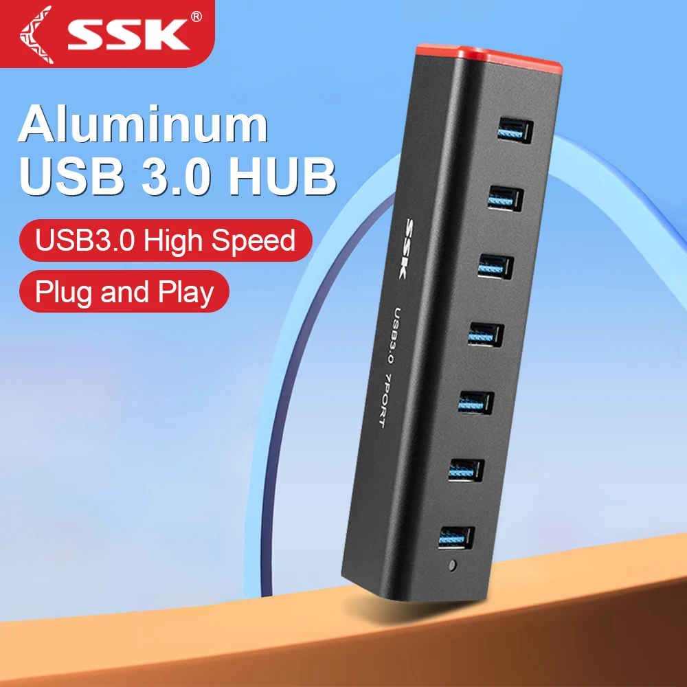 

SSK USB-концентратор 3.0 USB-сплиттер, док-станции, сверхвысокоскоростное расширение, передача данных для ПК, аксессуары, аксессуары для ноутбуков