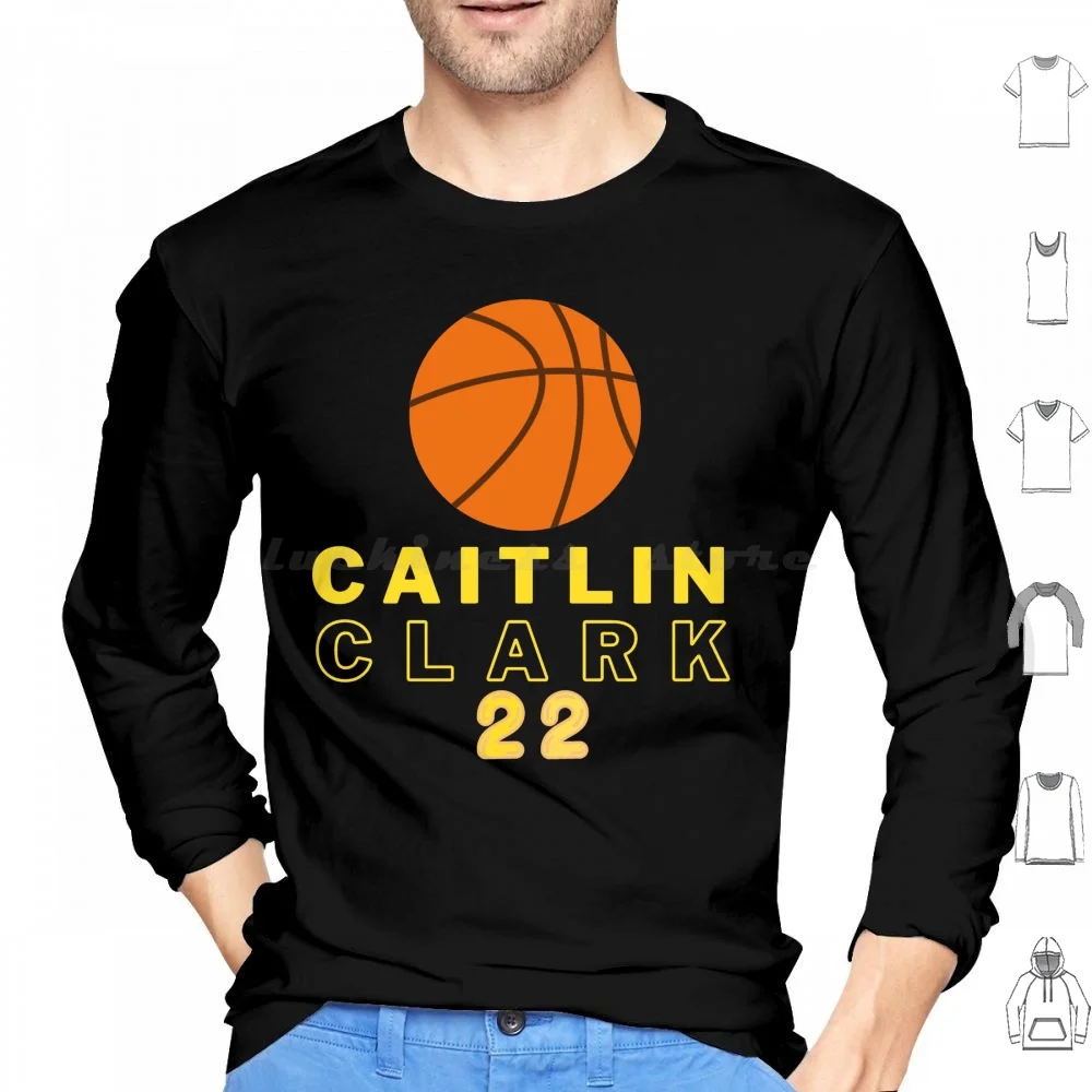 Caitlin Clark Hoodies Long Sleeve Caitlin Clark Basketball Iowa Caitlin Clark 22 Caitlin Clark Basketball Player Sports