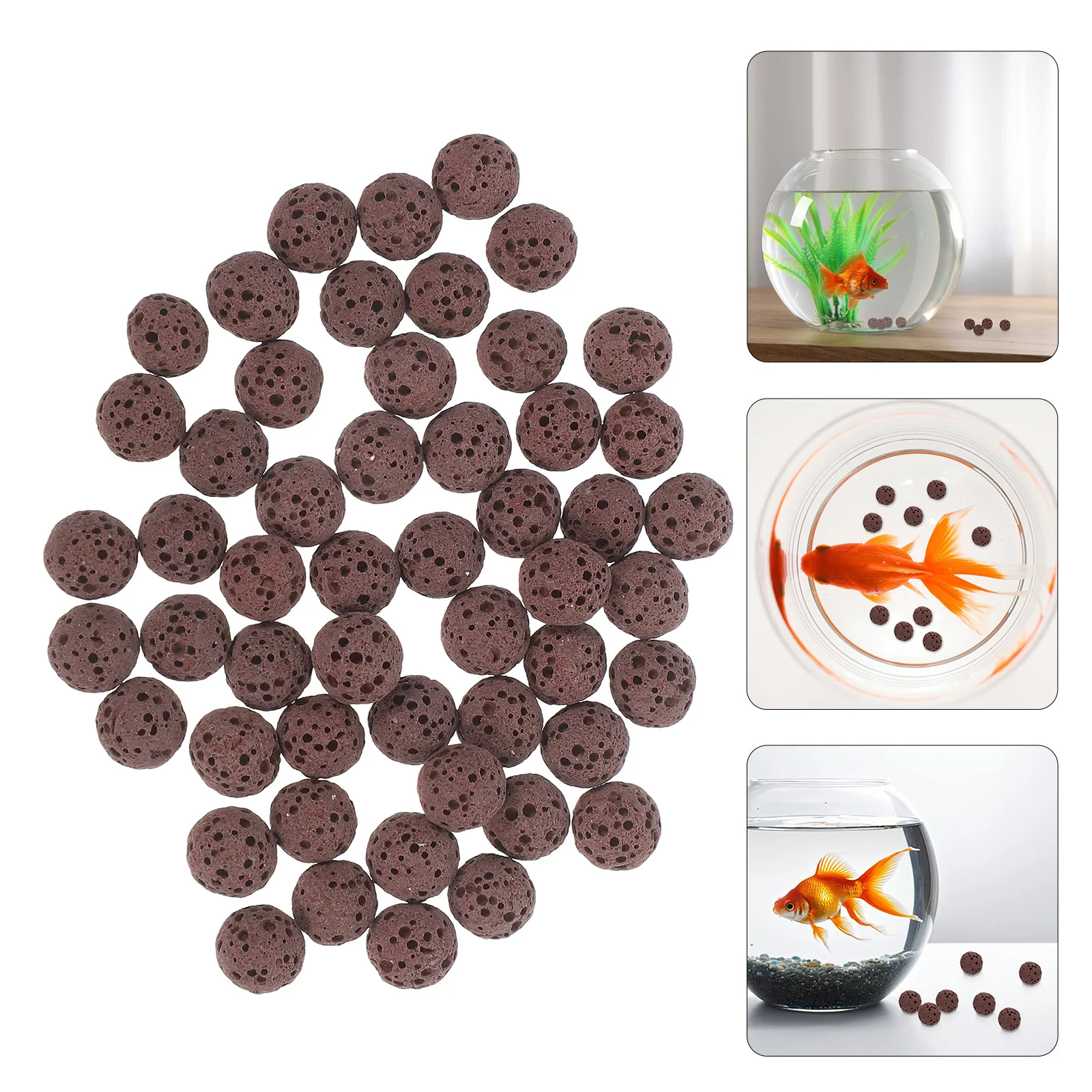 

50Pcs Natural Volcanic Stones Multi-Hole Aquarium Rocks Fish Tank Gravel Decorative Vase Filler Landscaping Filter Media