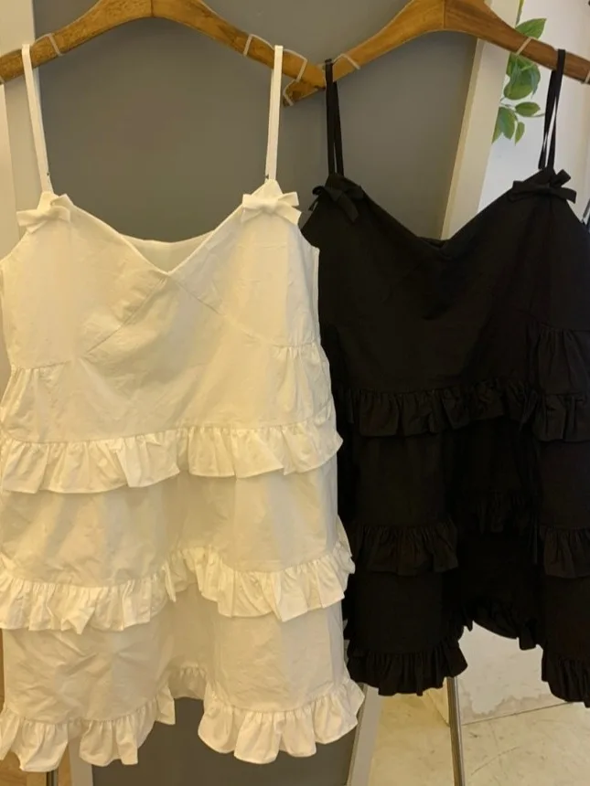 2025년 여름 신상 여성 드레스 스트랩리스 나비 매듭 스플라이싱 밑단 숏 스커트 패셔너블하고 시대를 초월한 우아한 디자인