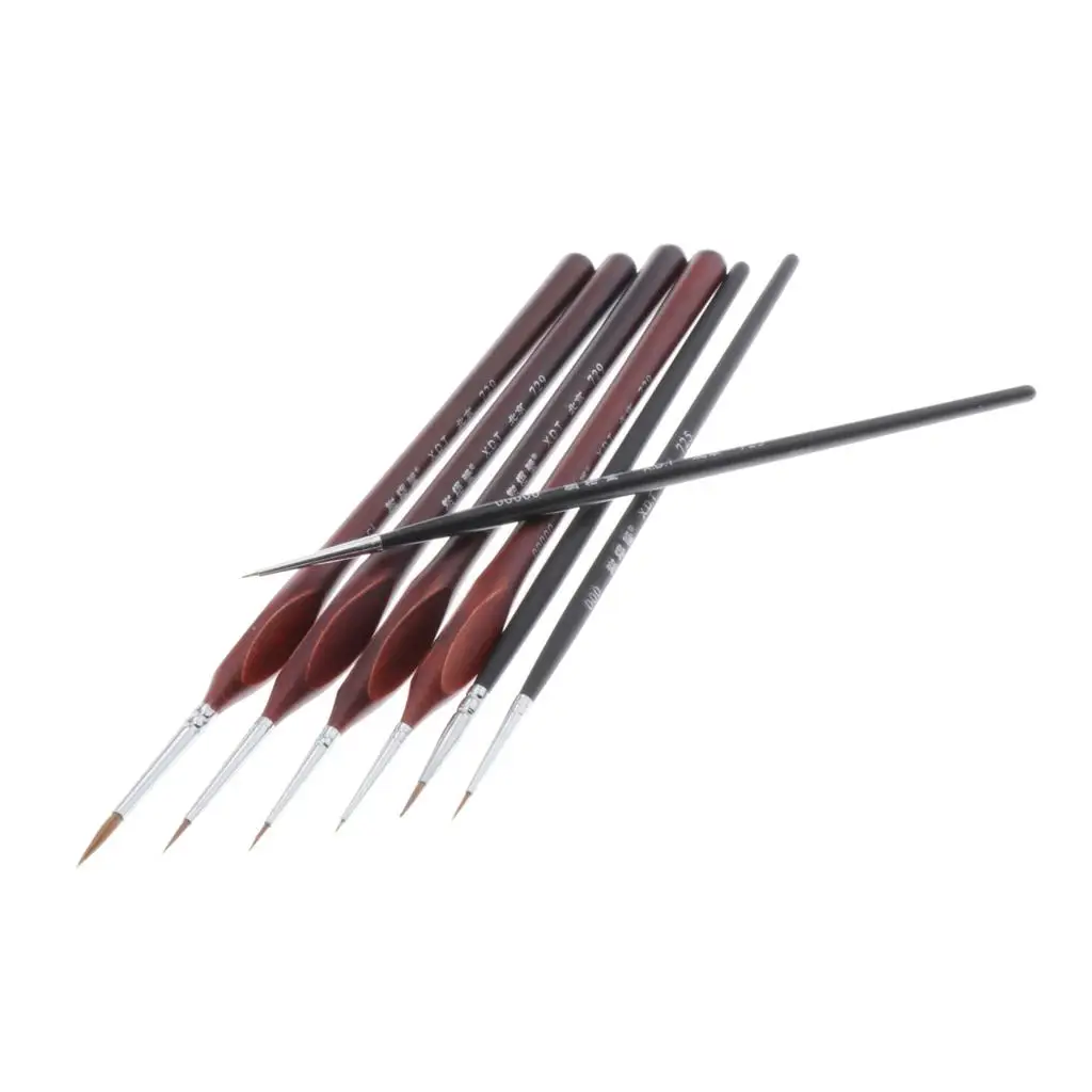 Modeling Paint Brush Set Nylon Fine Tip Detailed Painting Kit for Miniatures to Paint Resin Figurine Art Accessory Supplies