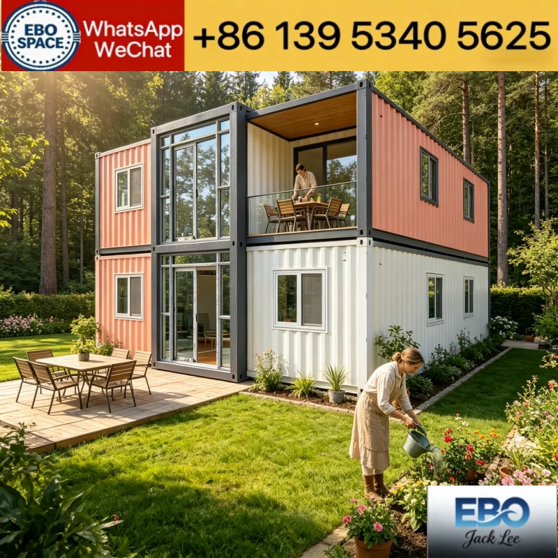 40ft Luxury Expandable Prefabricated House 3 Bedrooms Foldable Steel Container Home Waterproof Insulated Cabin