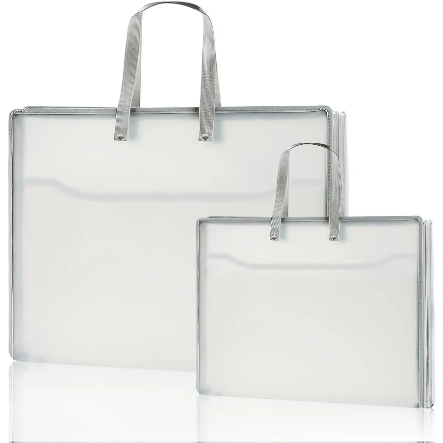 Large Waterproof Art Storage Folder with Zipper and Divider for Artists and Photographers: Ideal for Storing Sketches Drawings