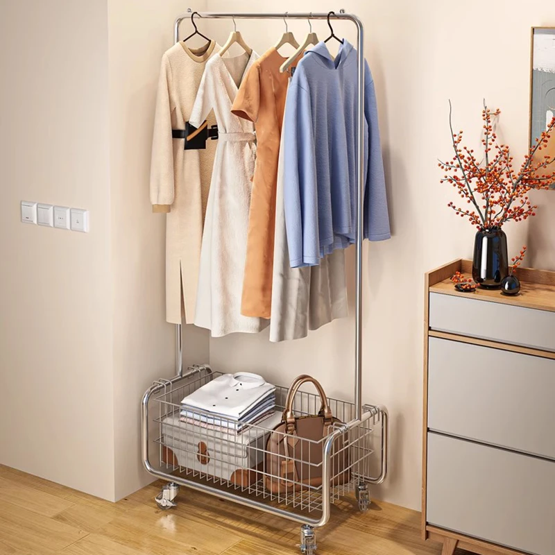 Metal Luxury Coat Racks Storage Standing Clothes Organizer Open Space Saving Bedroom Coat Racks Modern Perchero Home Furniture