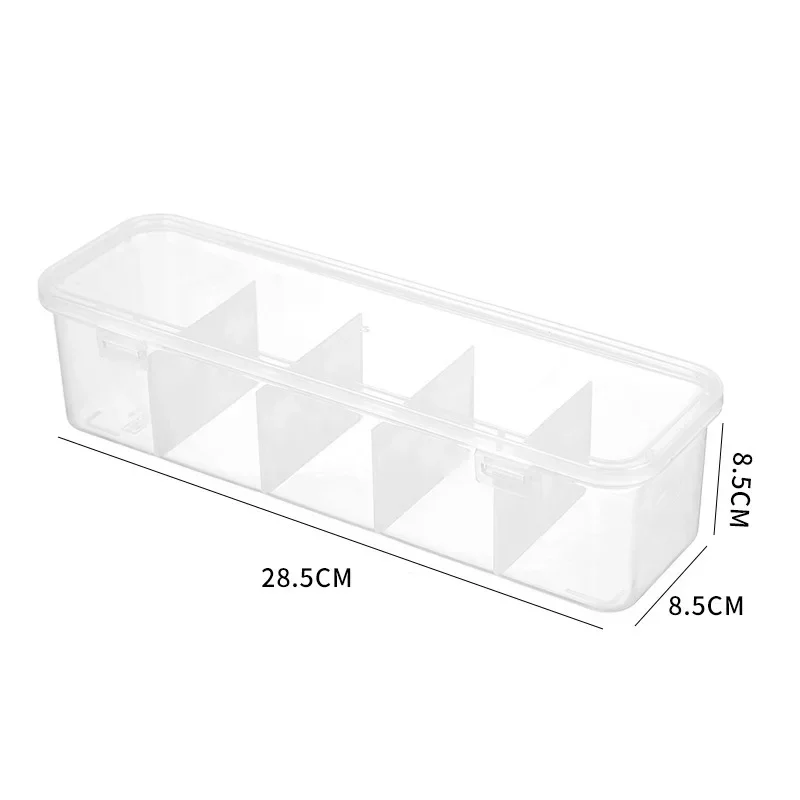 1Pc Desktop Data Wire Storage Box Transparent Plastic Boxes for Charge Cable USB Power Wire Organizer Home Accessories Container