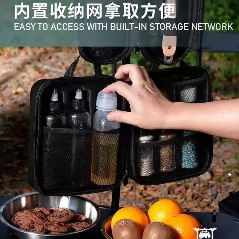 Outdoor Portable Seasoning Bottle Set Camping Picnic BBQ Oil Dispenser Combo Storage Bag