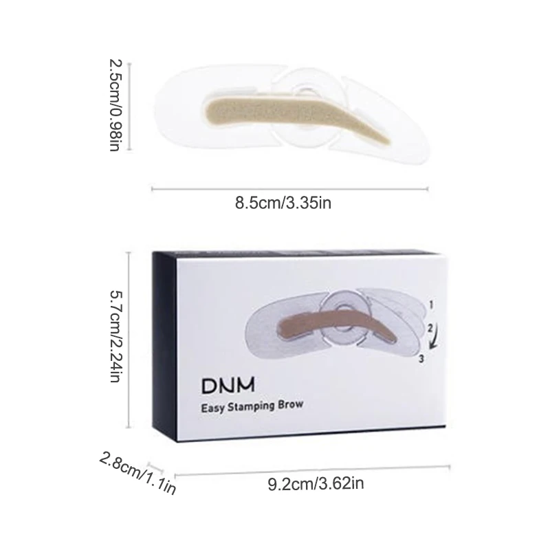 Professionelle Verstellbare Augenbrauen-Schablone Stempel Schwamm Schablonen Augen-Make-up Natürlicher Brauen-Typ