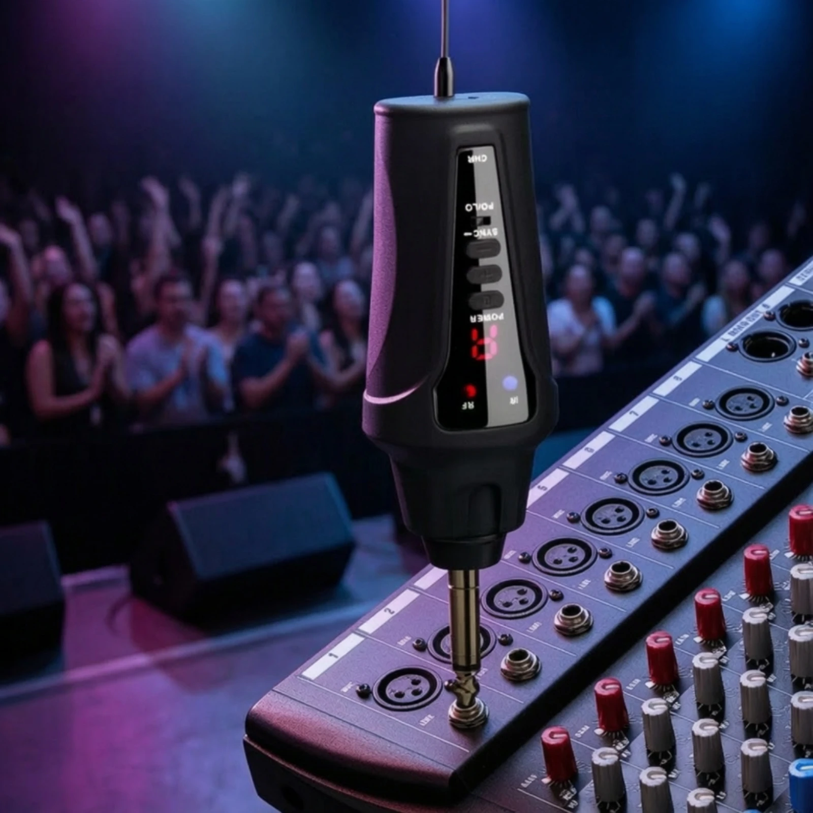 Wireless Microphone UHF Clip on Instrument Microphone Gooseneck Plug and Play Tragbar Wiederaufladbar Für Events