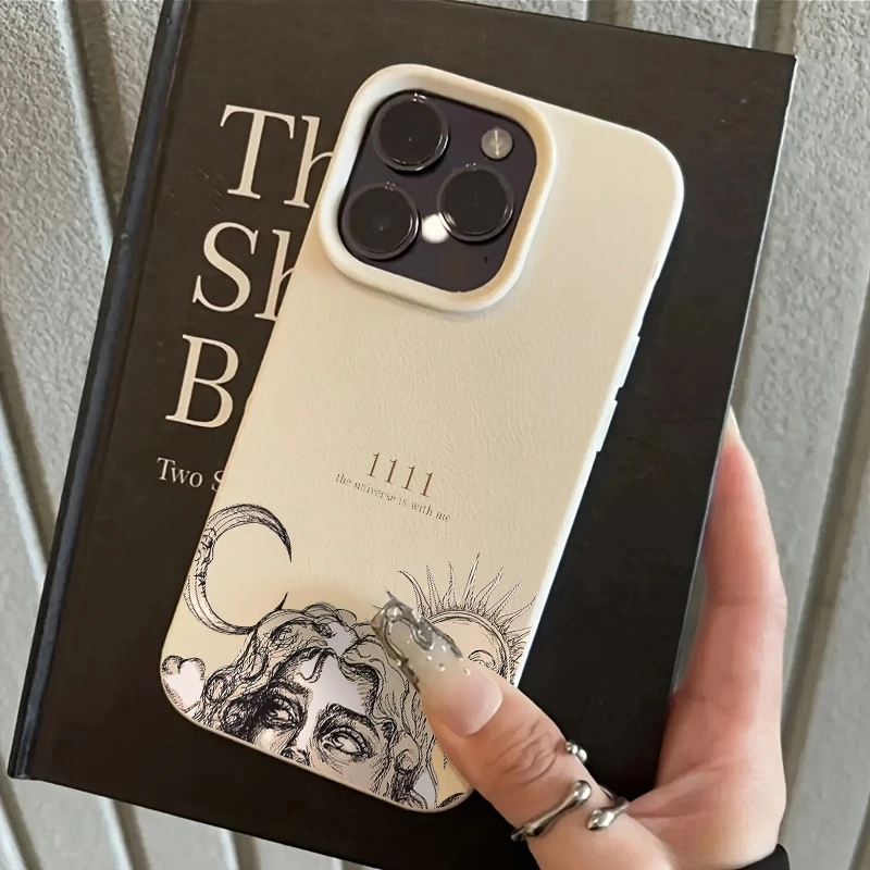 ミニマリストアートイラスト iPhone 17 16 15 14 13 12 11 Pro Max シリコンケース iPhone XS X XR 16 Plus 17 Air 用カバー