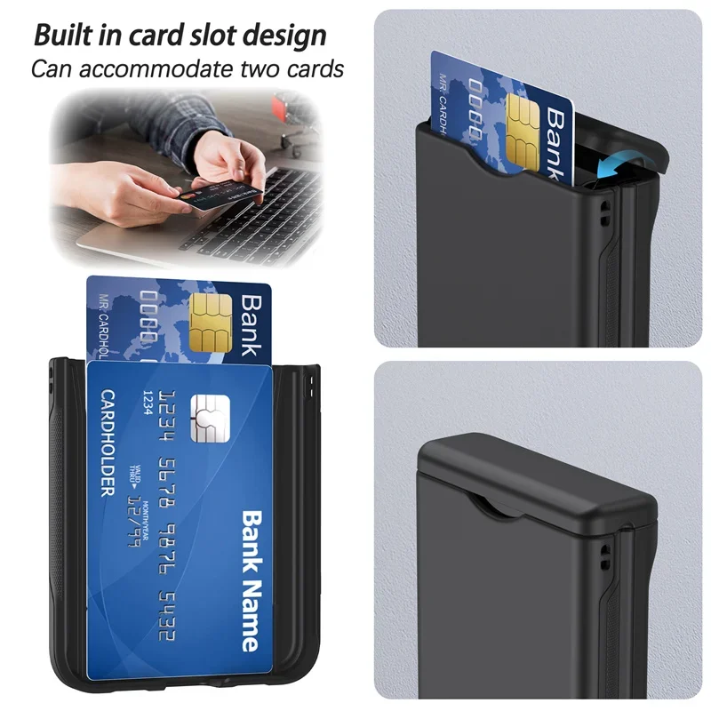 Mit Kartenhalter Schutzhülle für Samsung Galaxy Z Flip 8 7 FE 6 5 4 Flip6 Flip5 Flip4 Vollständig Scharniergeschützte Stoßfeste Hülle – Detail 18