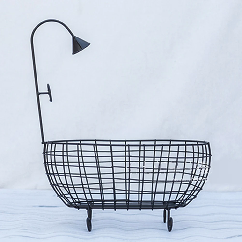 Photo Rustproof Decoration Stable Photography Props Sofa Accessories Hollowed Out Studio Posing Iron Basket Newborn Baby Bathtub