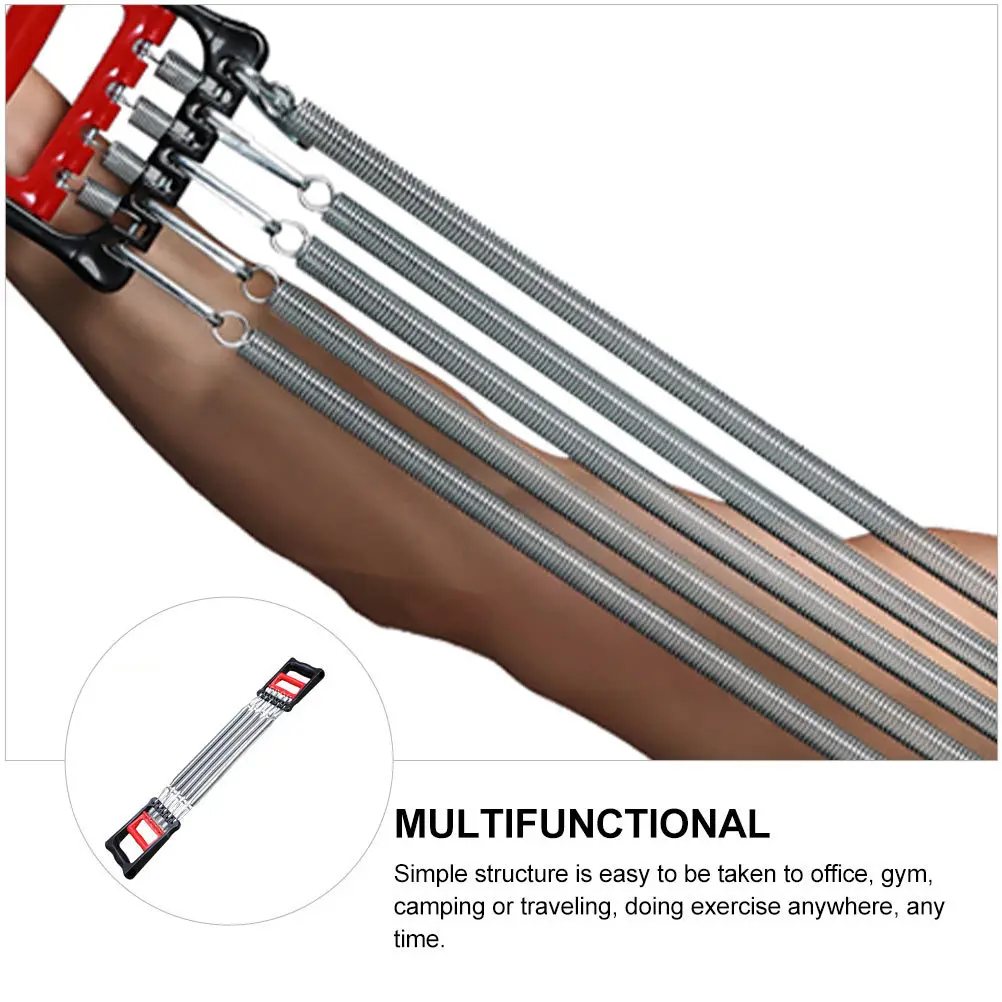 

5-Spring Chest Expander Adjustable Elastic Bands Resistance Trainer Portable Muscle Strength Equipment for Upper Body