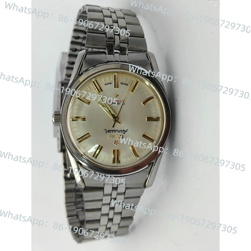 

Часы с золотым механизмом Plum Blossom 2851, механические ручные верхние полоски, восстановленные белые пластины, золотые гвозди 34