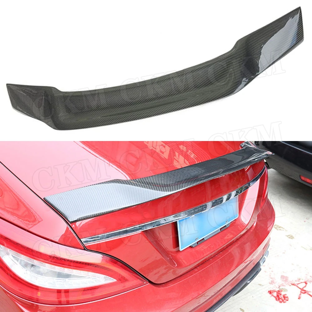 Carbon Fiber Rear Spoiler Trunk Boot Tuning Wing For Mercedez Benz CLS Class W218 CLS300 CLS350 CLS500 CLS550 CLS63 2012 - 2017