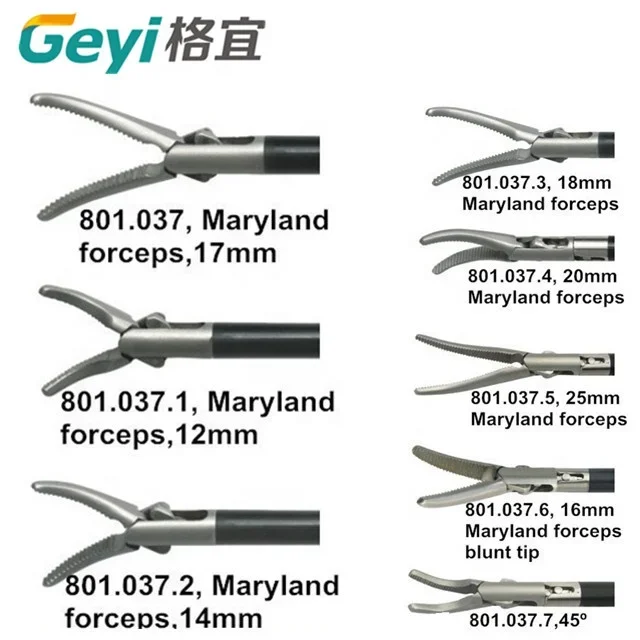 Reusable Laparoscopic Maryland Dissecting Forceps Complete Set Surgical Laparoscopys Instruments