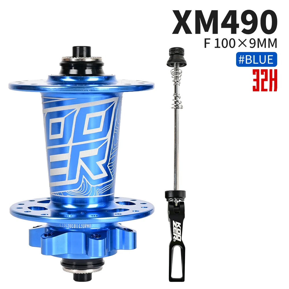 KOOZER XM490 Front Hub MTB Hubs QR 100x9MM Thru 100x15MM Cube NBK 2 Bearing Bicycle Bushings 28/32/36H For SHIMANO HG 8-11 Speed