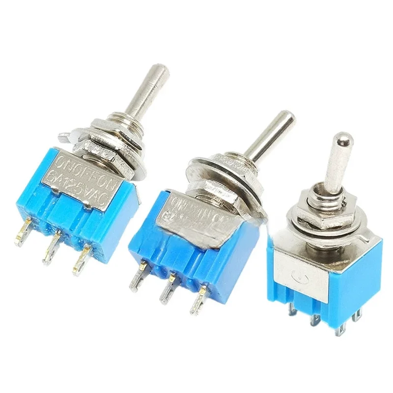 Toggle Switch MTS-102/103/202/203 3-Pin/6-Pin Two/Three-Position Single/Double Rocker Switch