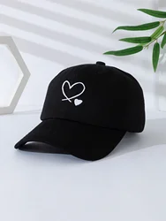 1 Valentine's Day Retro Baseball Hat Unisex Love Embroidered Versatile Style Low key Duck Tongue Hat High end Hat