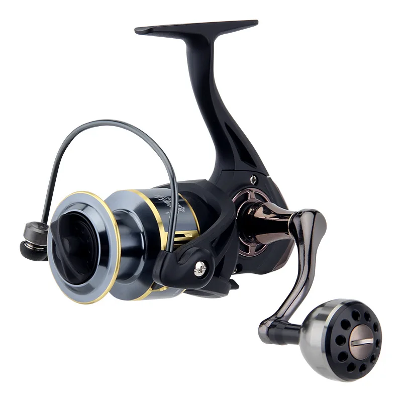 Carrete de Pesca, carrete giratorio de carrete de Metal, rueda de Pesca Universal de fundición larga, carrete de fundición de agua salada y Surf