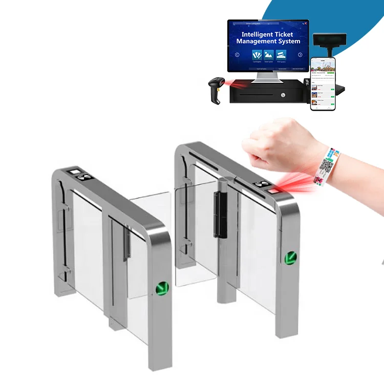 Ticket Checking Solution for Aliexpress, RFID Reader 7 Inch LCD Barcode Scanner Turnstile Zoo Park