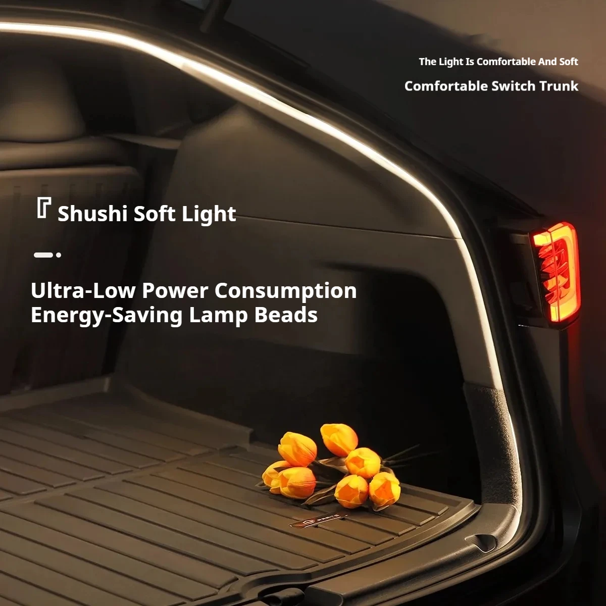 إضاءة صندوق السيارة مناسبة لسكودا كودياق جذع مصباح لتهيئة الجو تعديل شريط إضاءة مصباح للزينة اكسسوارات السيارات الداخلية #5
