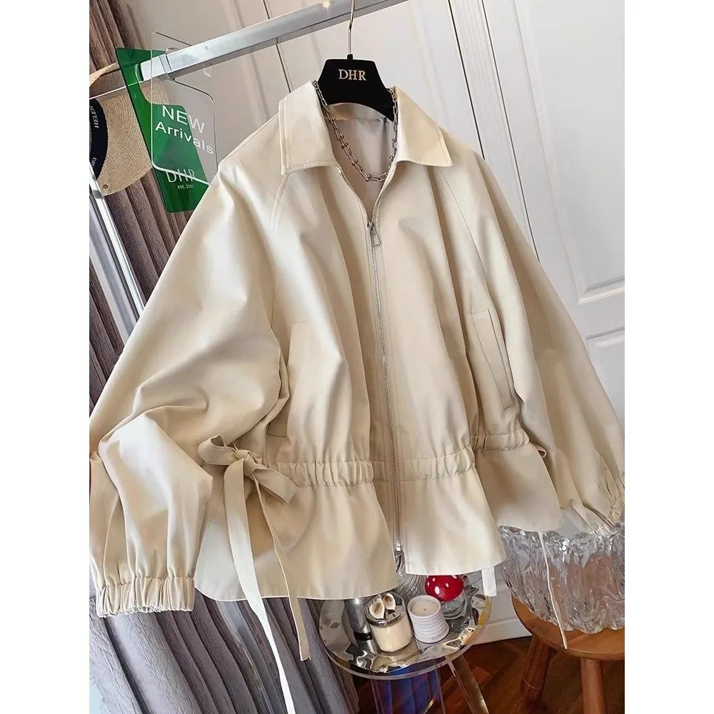 

High-End Fashion Jacket Spring And Autumn British Trench Coat Thin New Loose Baseball Jersey