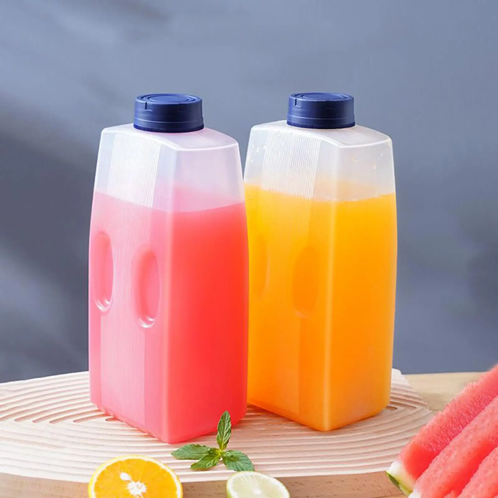 2L Water Bottle Heat Cold Resistance Large Capacity Household refrigerated fruit juice beverage pot with scale leak proof design
