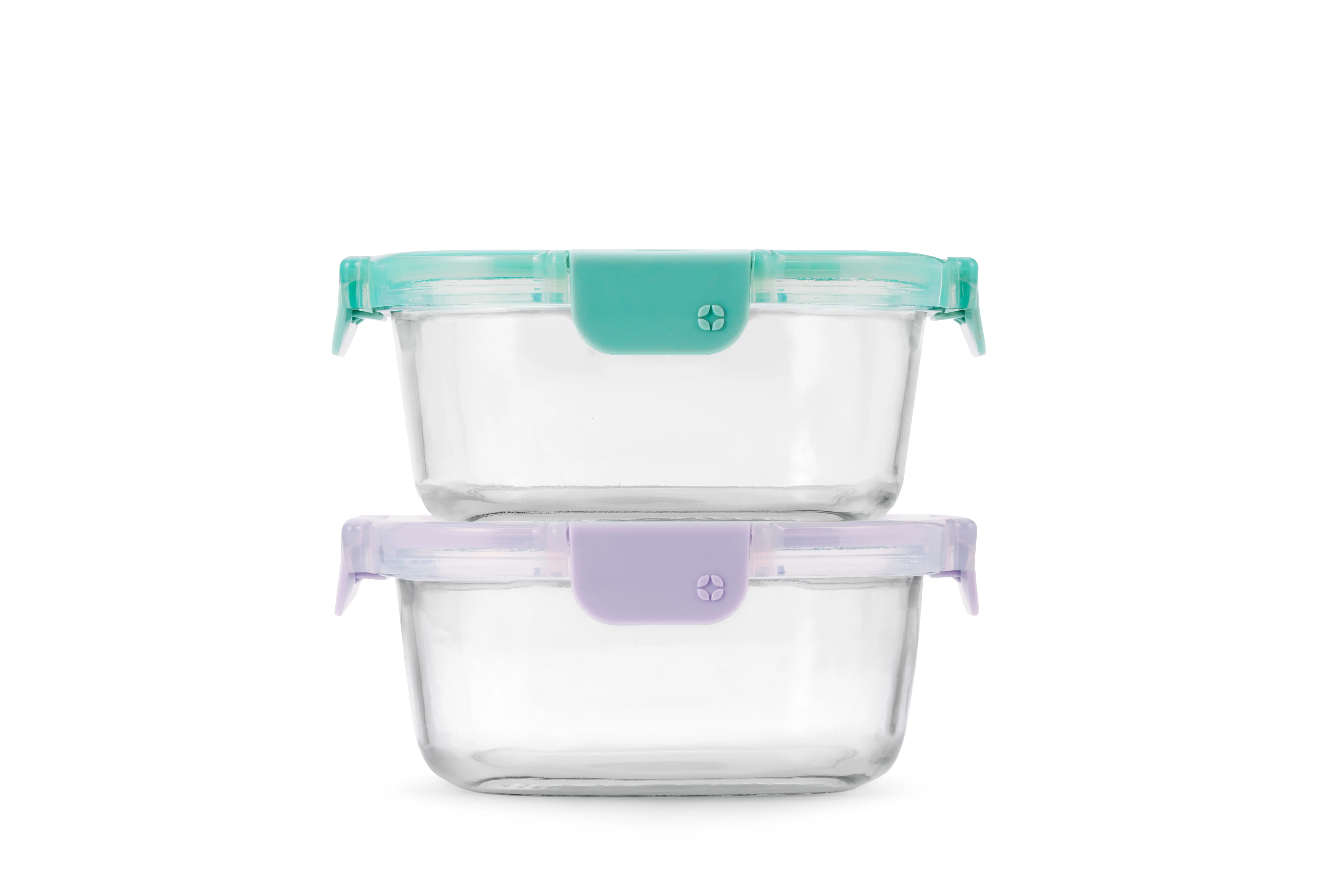 

Color Lock 3.4-Cup Round Glass Food Storage Container, 2pk