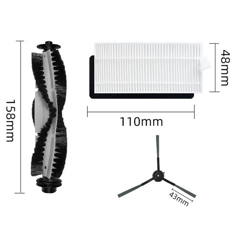 Do odkurzacza robota XIEBRO HR1010 Akcesoria zamienne Główna szczotka boczna Filtr Hepa