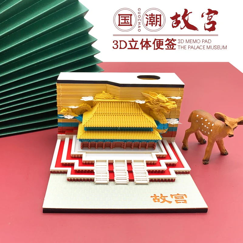 KBY-Chinese Palace Museum ancient historical relics portable creative gift for personal use learning 3D notes