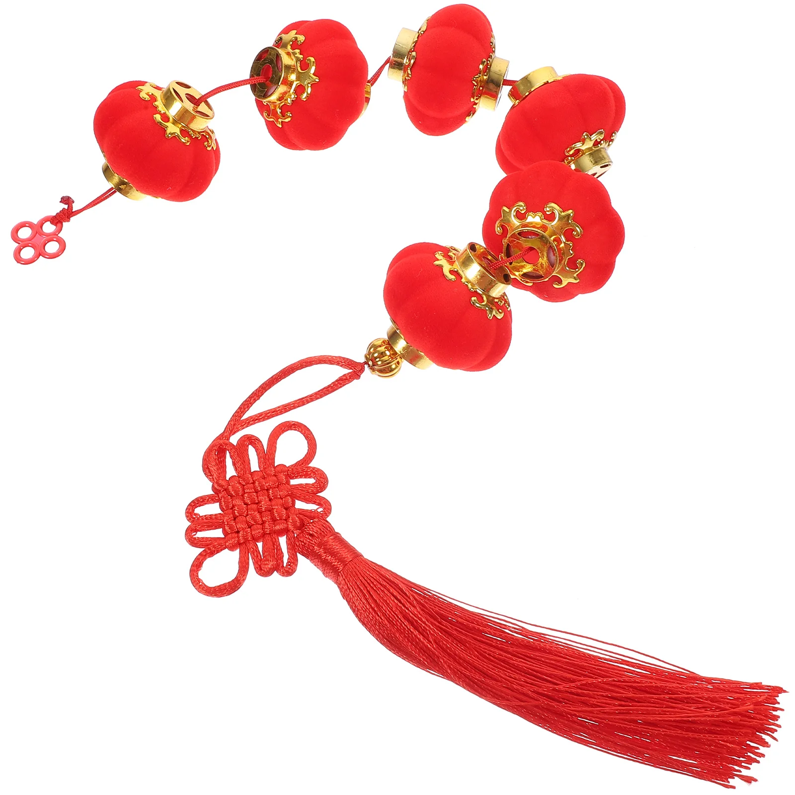 

Flocked Decorative String Chinese Style New Year Festival Supplies Wall Hanging Home Decor Wall Interior Pendant Red