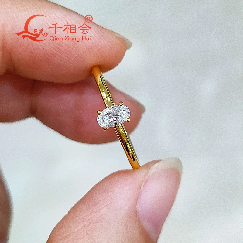 

3*5mm oval melee stone 925 Sterling Silver D Color VVS Moissanite Diamond Jewelry making wedding datting gift