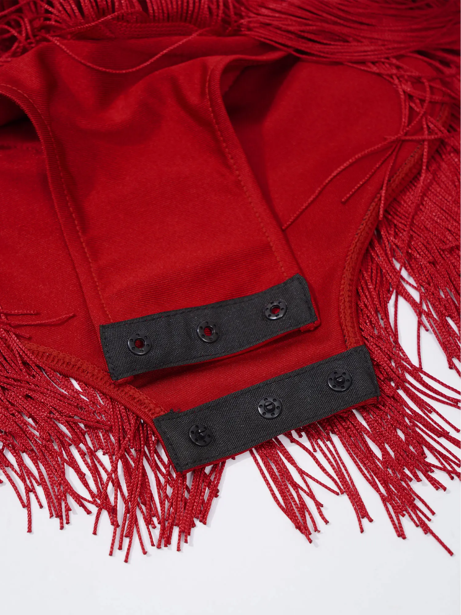 Costumi di danza latina con nappe per ragazze Ritaglio sul retro Strass scintillanti Body da balletto con guanti in rete Cha-Cha Tango Dancewear