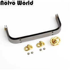 1/3/15PCS K Gold 16.7cm Metal Purse Frame Handles For Making Internal Frame Shoulder Kiss Lock Clasp Bag Lock Hanger Accessories