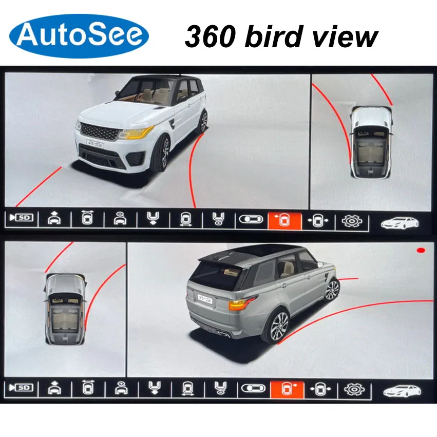 

suit original OEM monitor for Range rover Sport 360 camera bird eye 3D panorama view Front back side Surround parking reverse