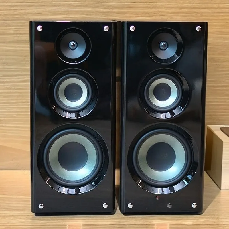 Dreiwege 8-Zoll HiFi Passivlautsprecher Bodenstehender Regallautsprecher Stereo Heimkino-Audio High Fidelity