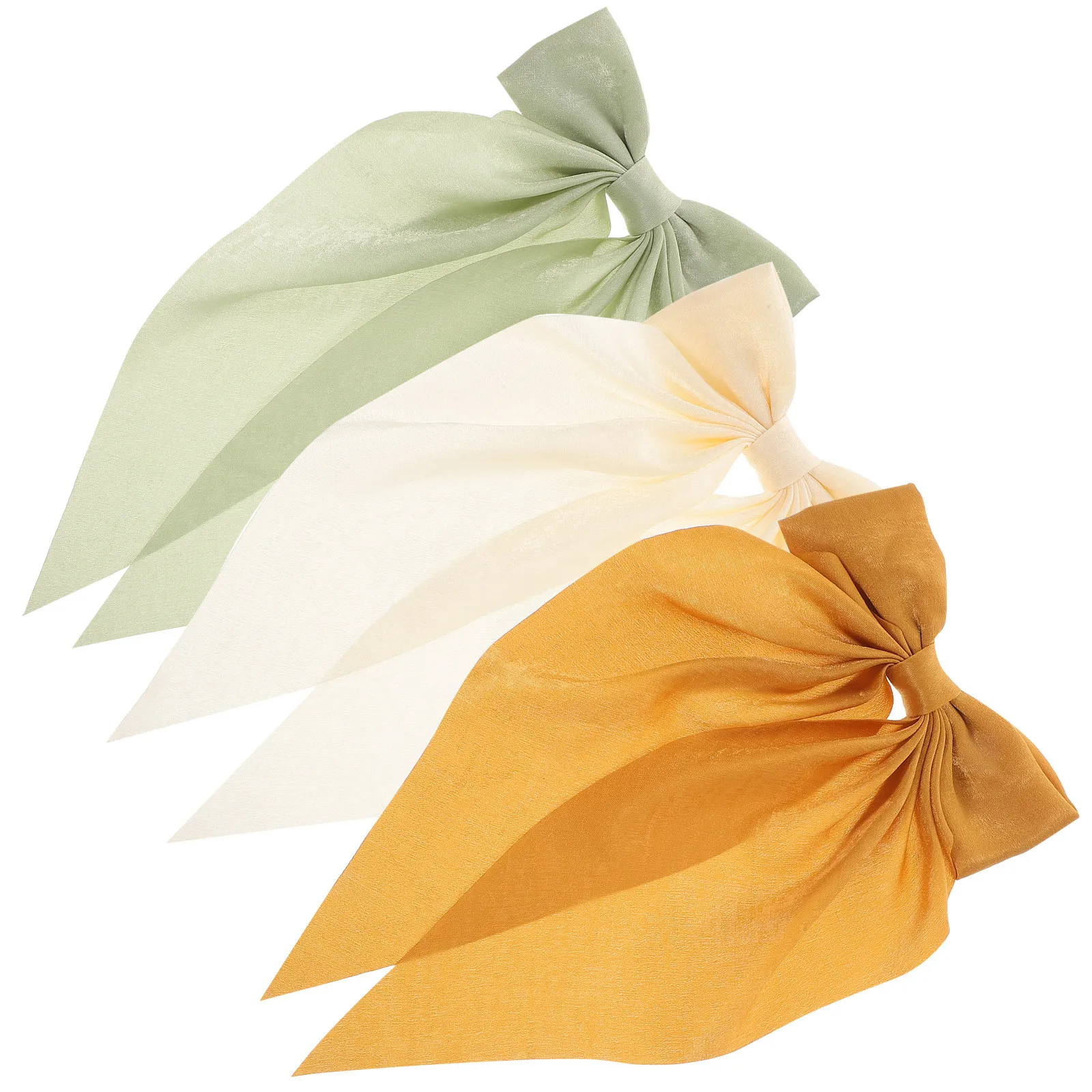 

3Pcs Duckbill Clips Large Fabric Bow Hair Clips Elegant Women Hair Accessories for Party Wedding School Daily Use
