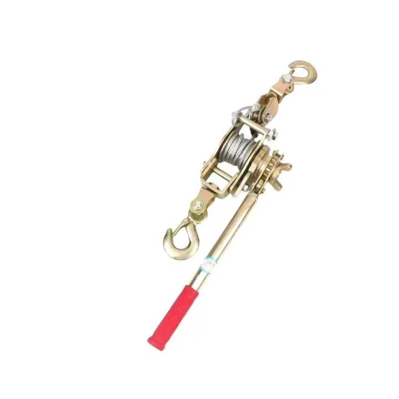 `Ratchet Cable Puller, Double Hook Wire Rope Tightener, Manual Come Along Tensioner for Power Line Construction`